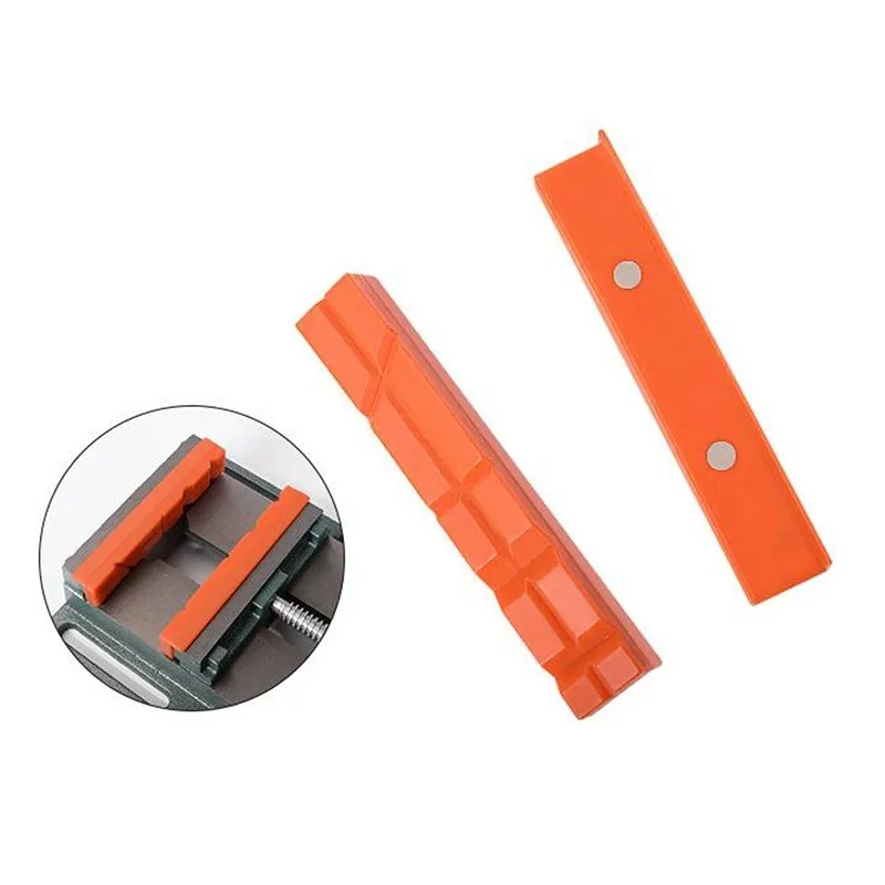 1 Pair 6 Inch Magnetic Vise Jaw Pad Protector 155 X 30 X 16mm Nylon Holding Wood Metal Plastic For Metal Bench Vise Machine Tool