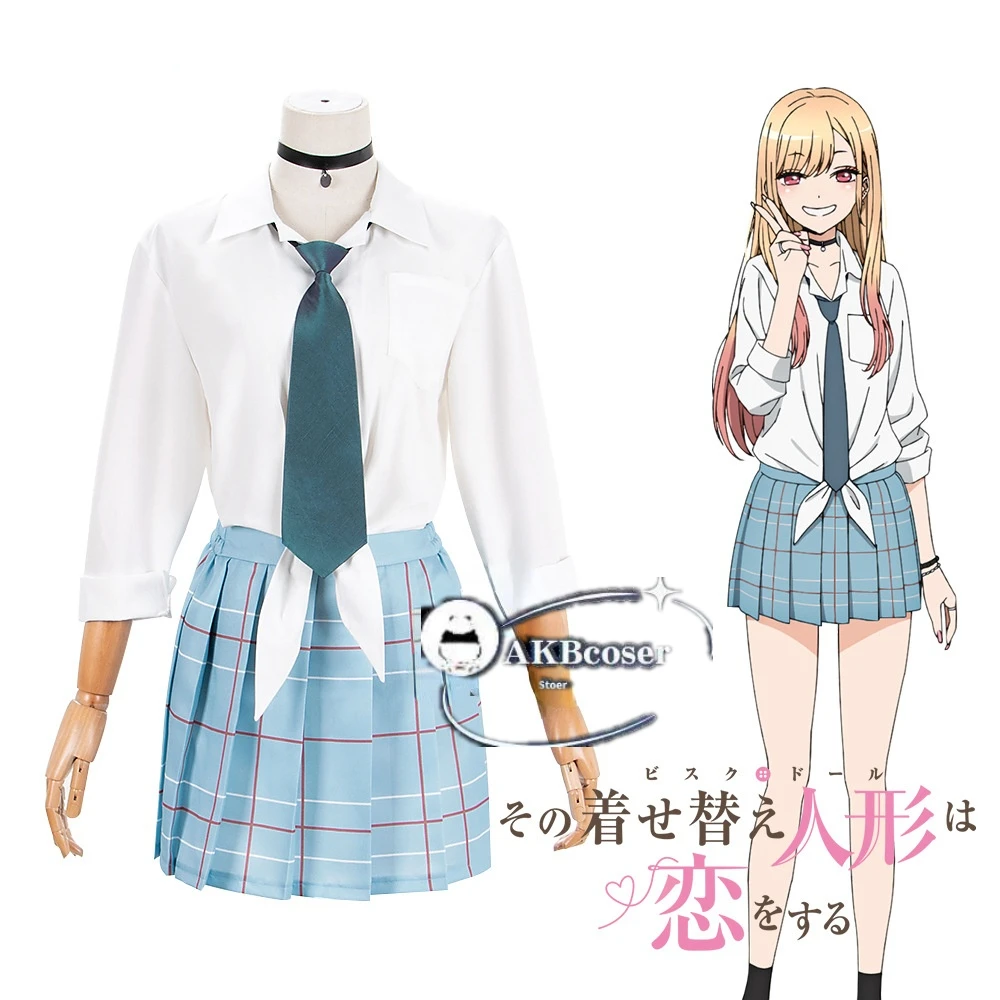 

Anime My Dress-Up Darling Cosplay Kitagawa Marin Uniform Cos Halloween party Costume Set