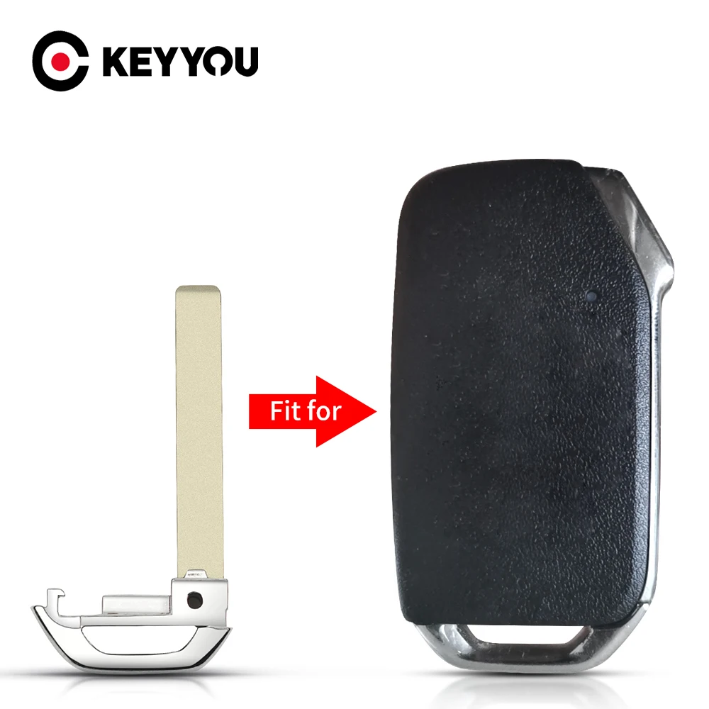 

KEYYOU Emergency Uncut Blade Replacement For Kia Sportage Ceed Sorento Cerato Forte 2017 - 2019 Car Key Fob Case Holder