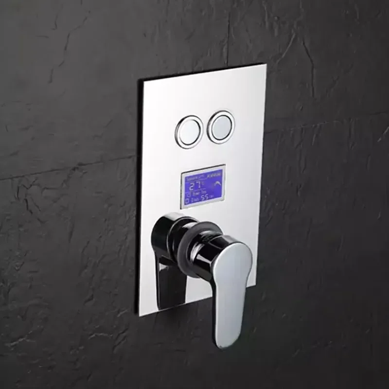 Умный смеситель для душа в ванной комнате воды цифровой дисплей латунный скрытый