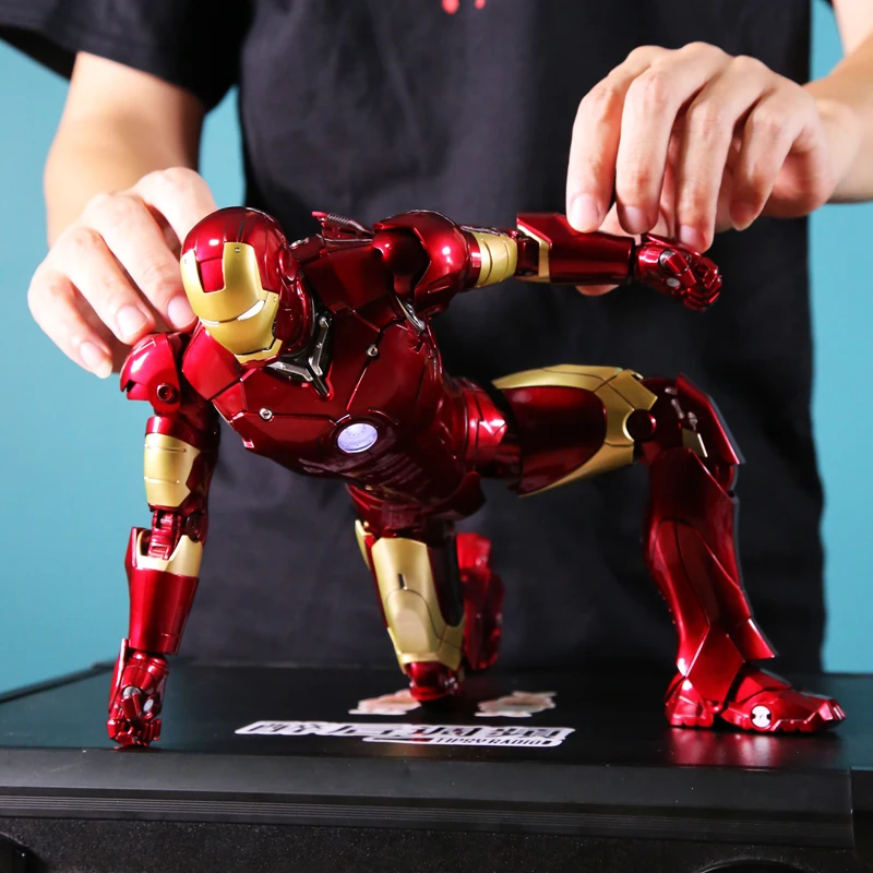 Iron Zd Man-Figura De AccióN Tony Stark Modelo 36cm Mk3 Original Legends IluminacióN Led ColeccióN Conmemorativa 1/5