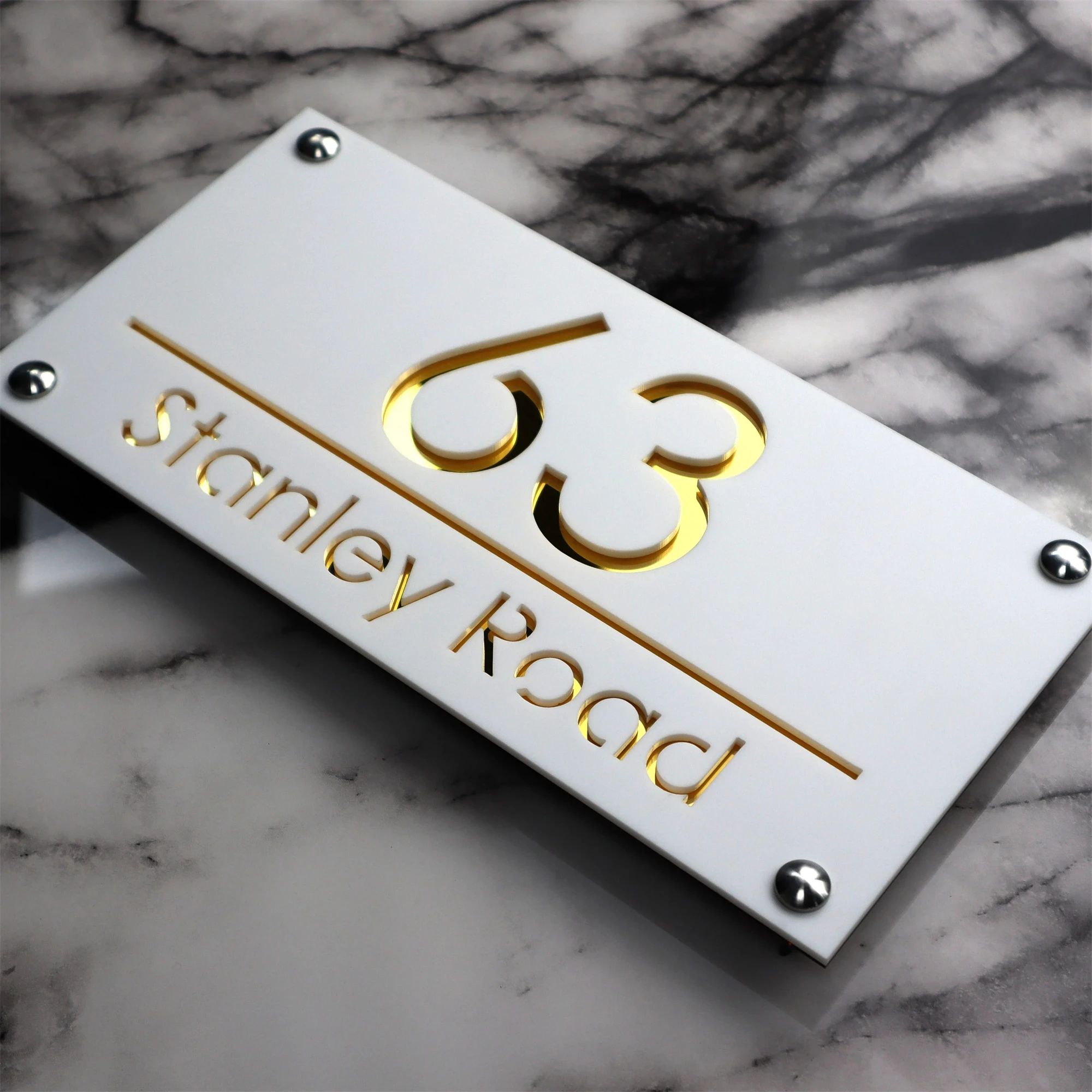 Персонализированный современный шрифт лазерная резка матовый черный акриловый