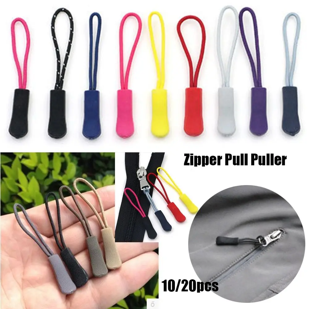 

Suitcase Tent Backpack Travel Clothing 9 colors Zipper Pull Ends Lock Zips Cord Rope Pullers Zip Puller Replacement