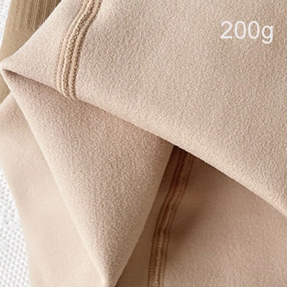 Флисовые брюки плюс бархатные телесные с высокой талией артефакт голых ног