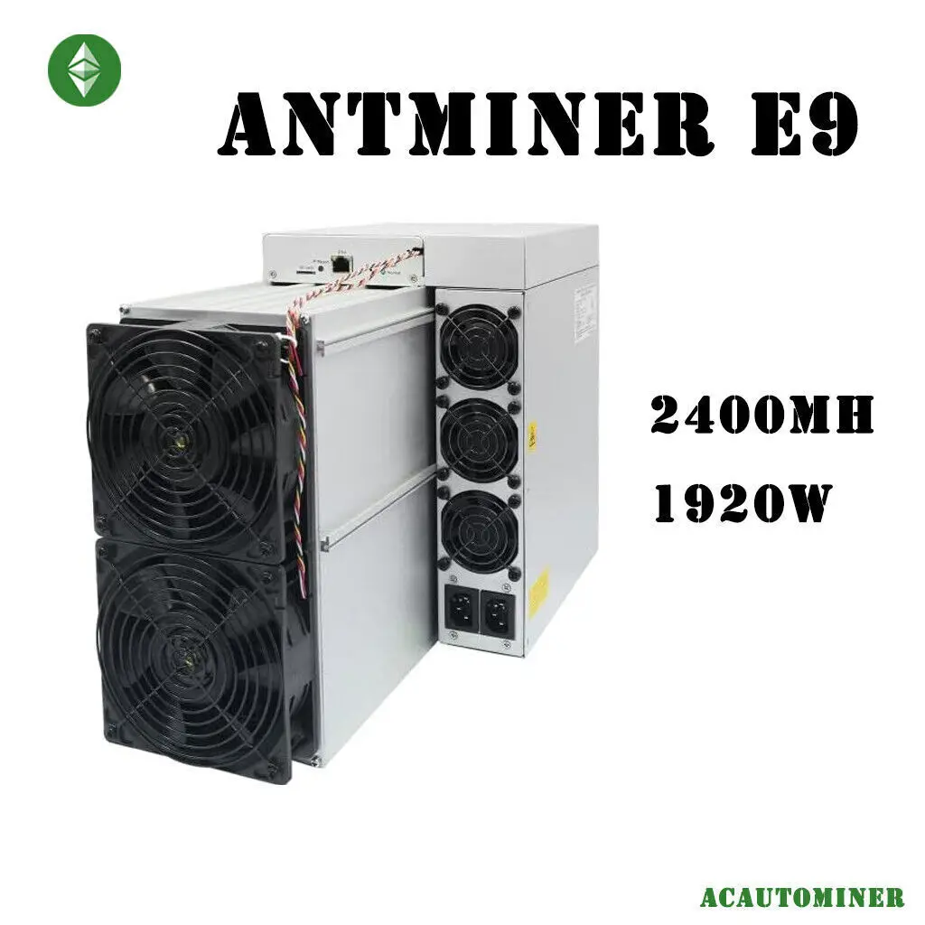 

Bitmain Antminer E9 Pro 3680Mh/s 2200W ETC Asic Miner 0.6J/M Bulid-in PSU