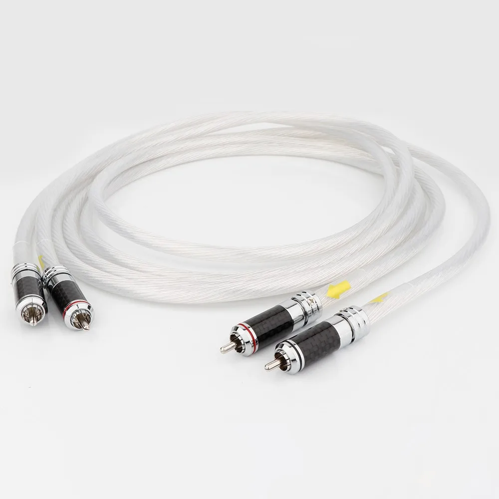 

Высококачественный посеребренный аудиокабель с родиевым покрытием, из углеродного волокна