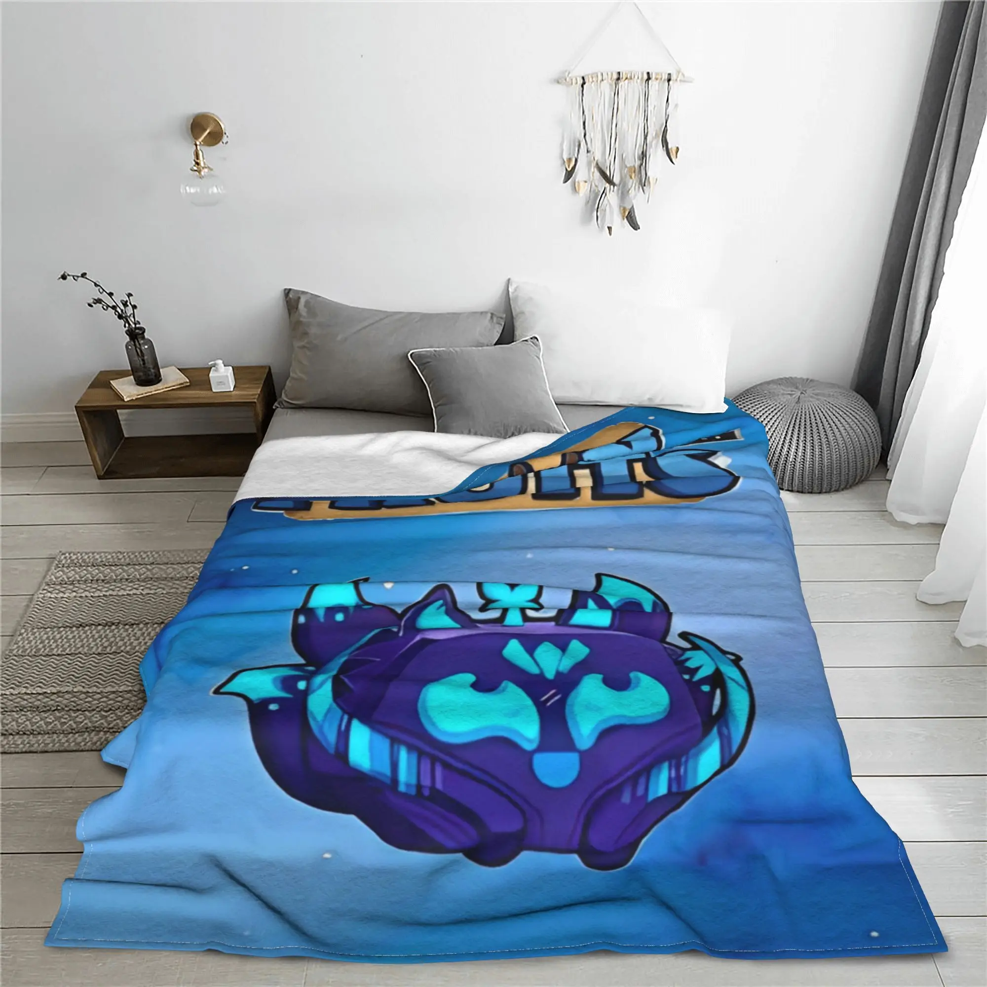 Флисовое одеяло Blox Fruits для игр одеяла Robloxx постельного белья офисное легкое