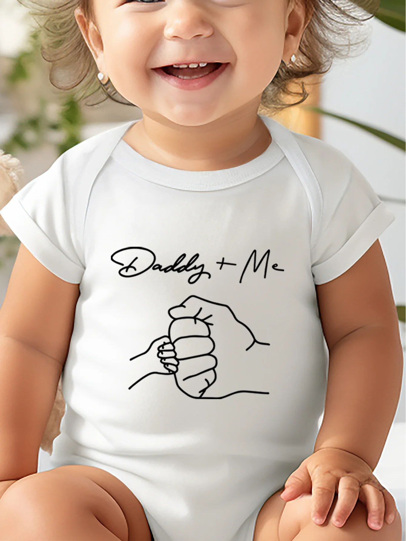 Модный комбинезон для новорожденных 0-24 м с рисунком папы и меня боди милая одежда