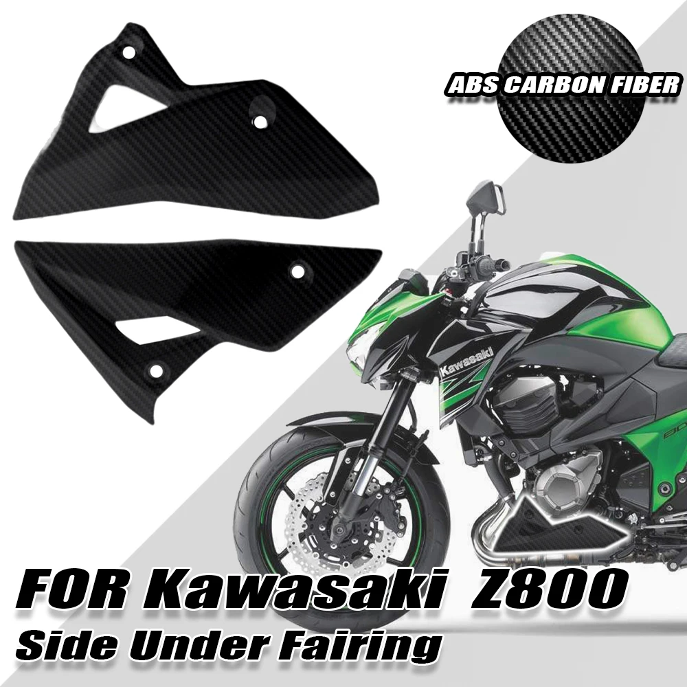 

Детали обтекателя для мотоцикла, пластиковый ABS левый + правый боковой обтекатель, радиатор из углеродного волокна для Kawasaki Z800 2013-2018
