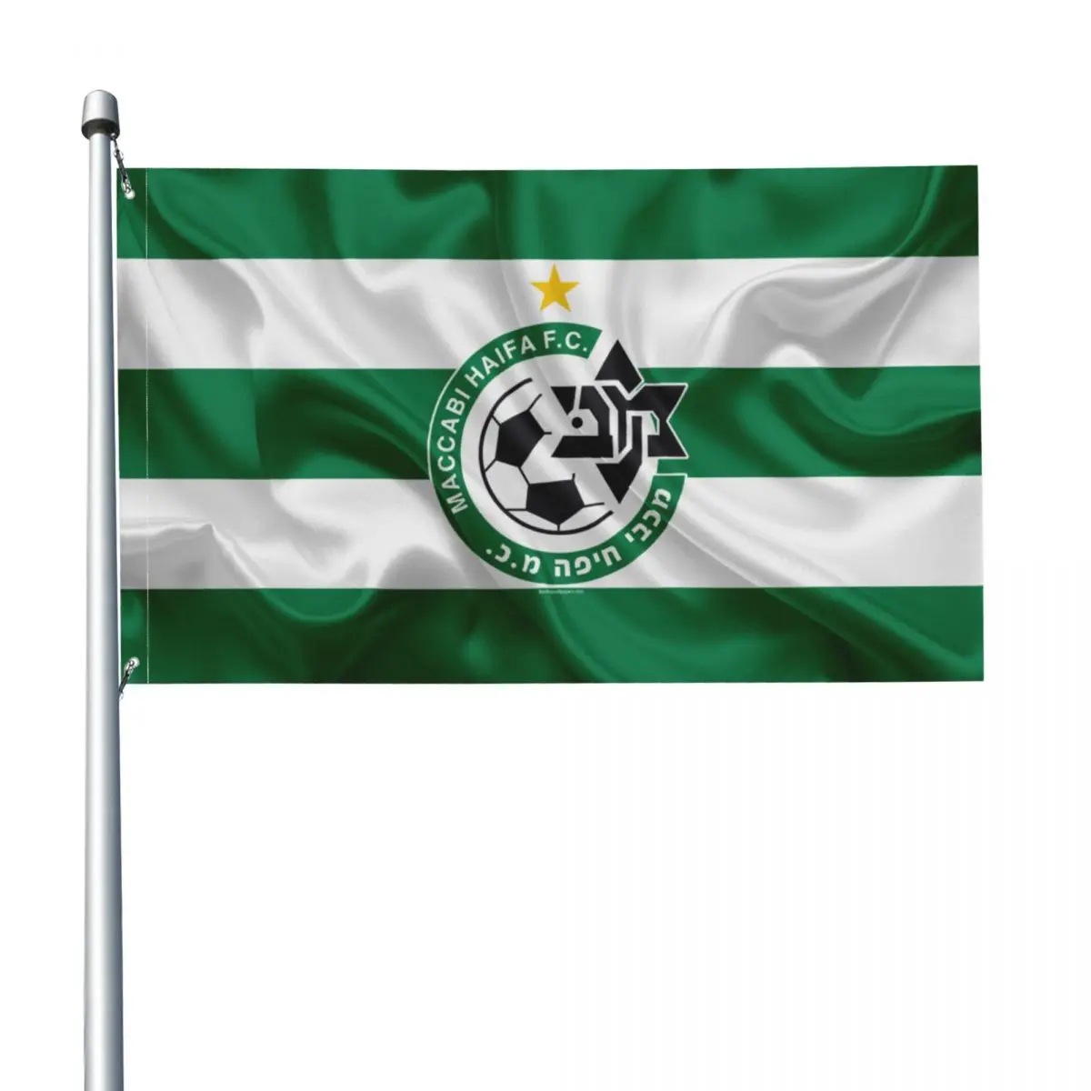 Флаги Maccabi Haifa FC 3x5 футов прочный открытый флаг 100% однослойные полупрозрачные