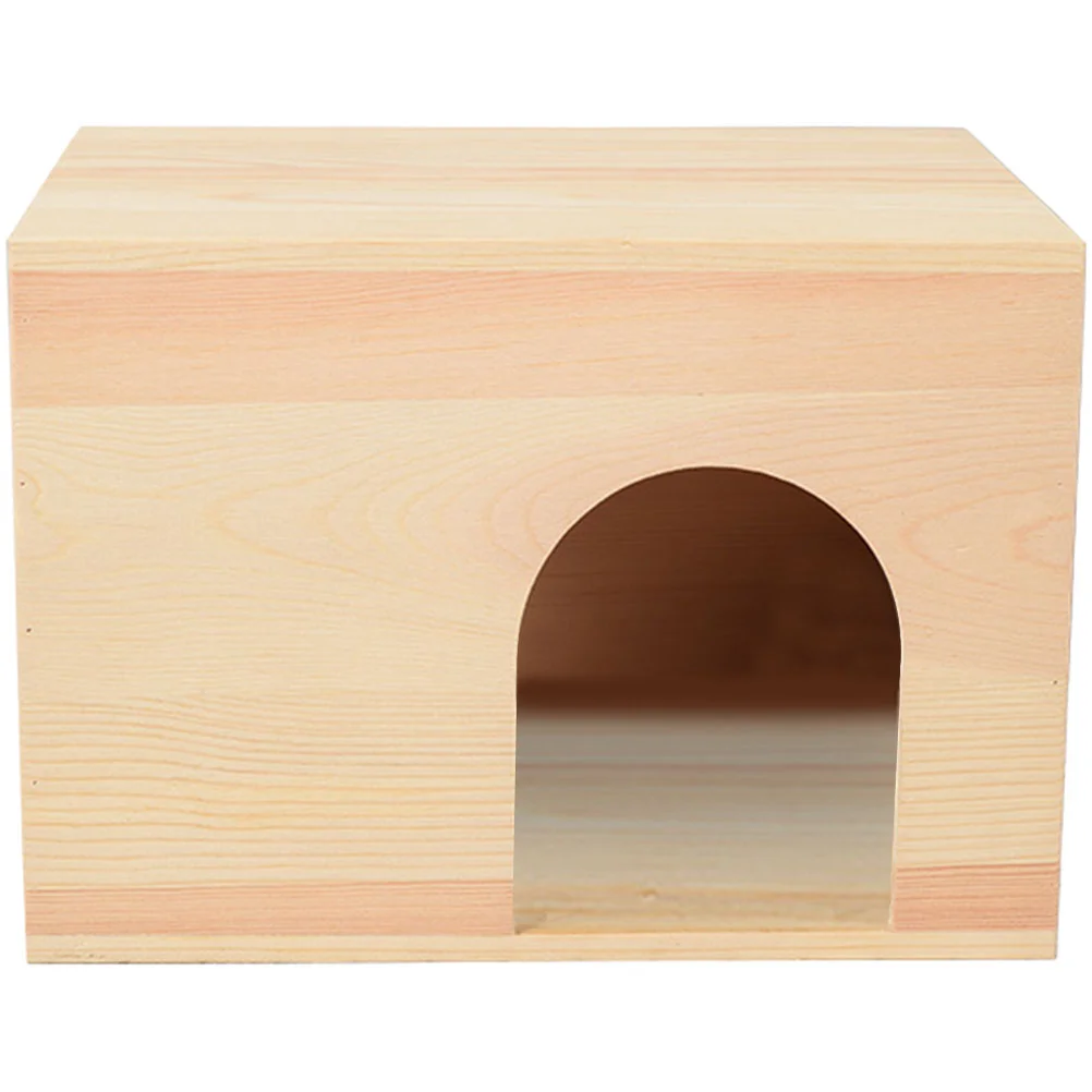 

Hamster Hideout Guinea House Hidewood Hiding Place Cage Decor Platform Maze