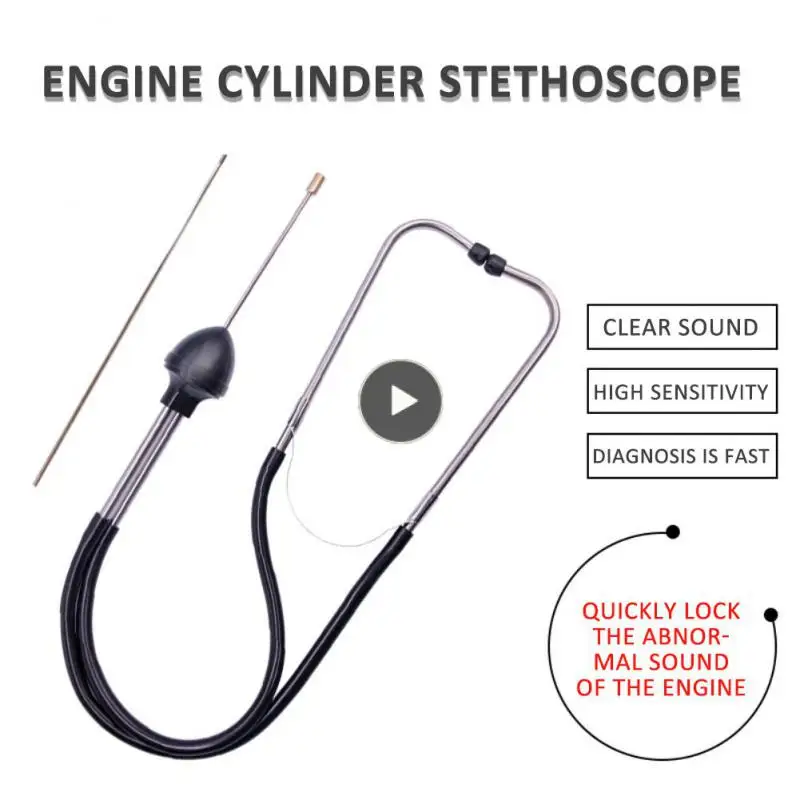 

Noise Stethoscope Portable Humanized Design Earplugs Stainless Steel Cylinder Stethoscope Durable Practical Sensitive Automobile