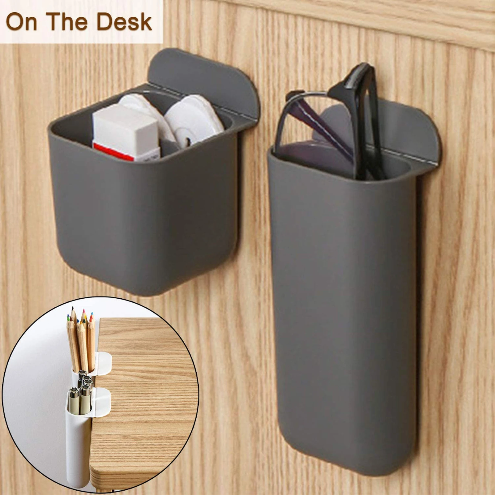 

Screen Pen Pencil Holder Paste Screen Pen Holder Desktop Pencil Storage Box Table Stationery Organizer Container For Office Desk