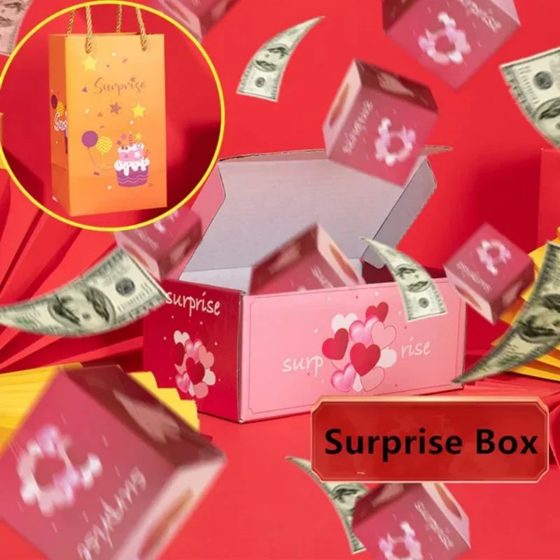 Gift Box—creating The Most Surprising Gift Gift Surprise Bounce Box Creative Bounce Box Diy Folding Paper Box