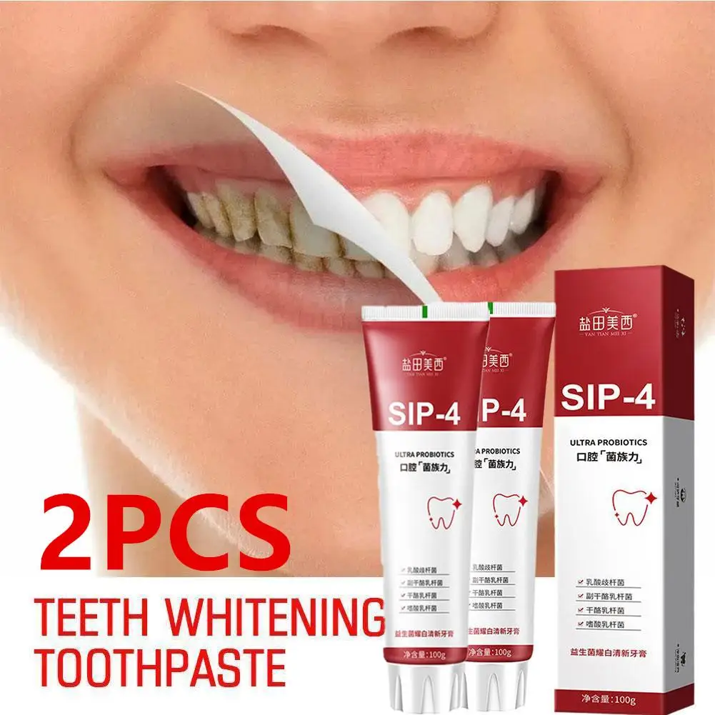 

2PCS Probiotic Toothpaste Sp-4 Brightening Whitening Toothpaste 100g Mouth Breath Teeth Gums For Mouth Health Cleaning