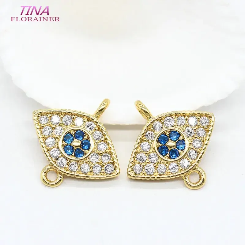 4 предмета в комплекте из 14-каратного золота с Цвет латуни и циркон греческий глаз