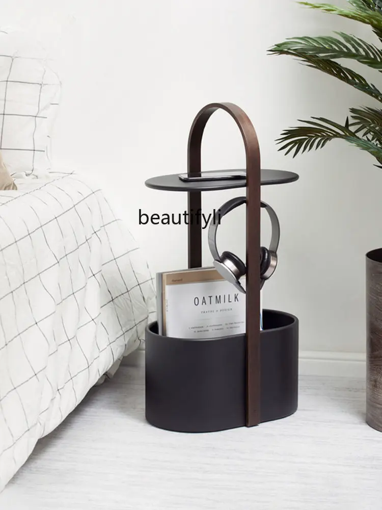 

yj Storage Side Table round Sofa Living Room Corner Table Storage Tea Table Storage Rack