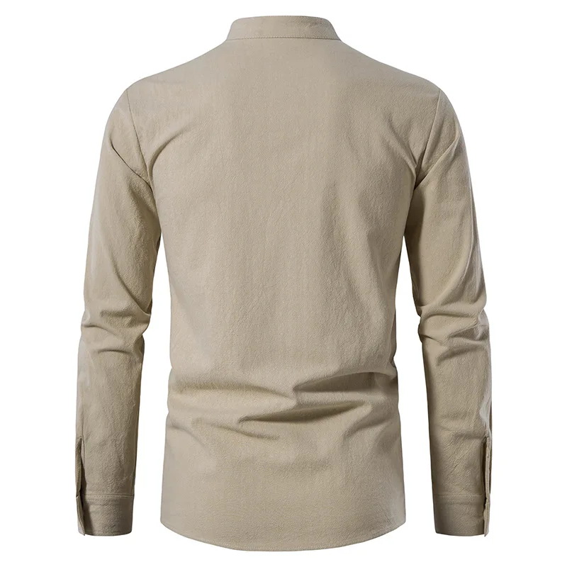 Mens Cotton Linen Medieval Gothic Renaissance Shirts Long Sleeve Viking Pirate Costume Top Shirt Men Casual Chemise Homme XXL