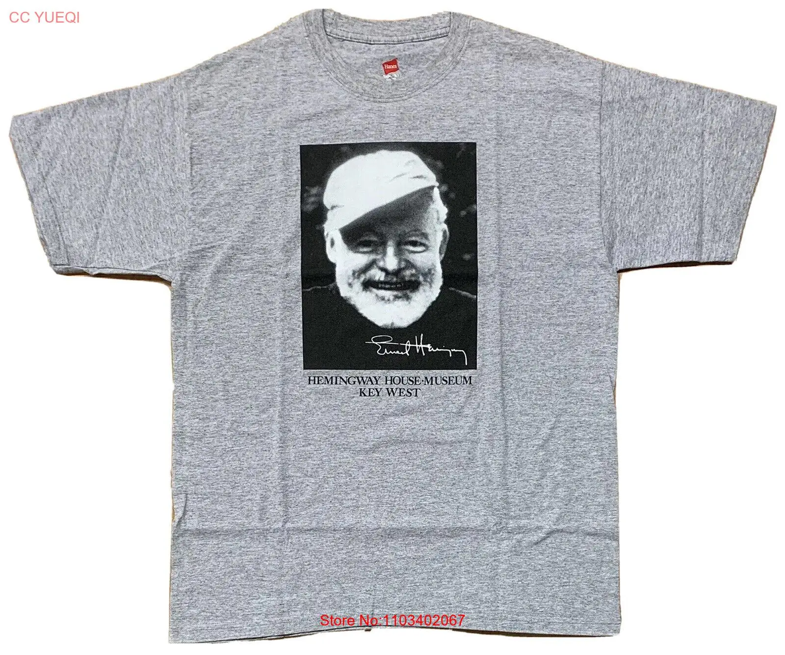 Футболка Hemingway House Key West Photo/Signature размер среднего размера серый Хизер