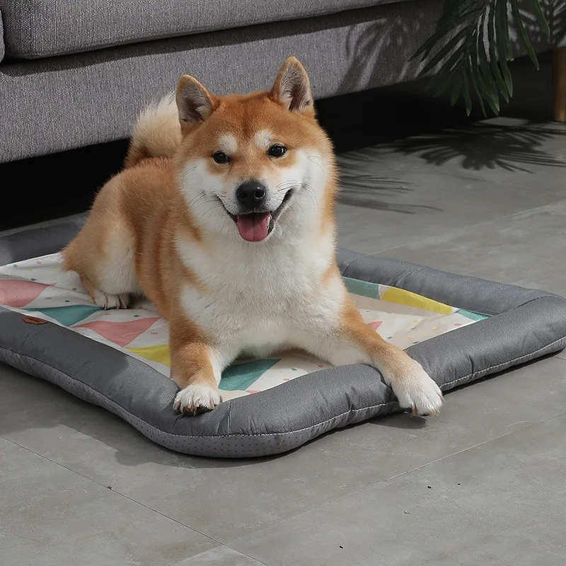 

Охлаждающая кровать для домашних питомцев, домик для собак, кровати для больших собак, товары для щенков, кровать для собак, коврик, крутой дышащий диван для кошек, принадлежности