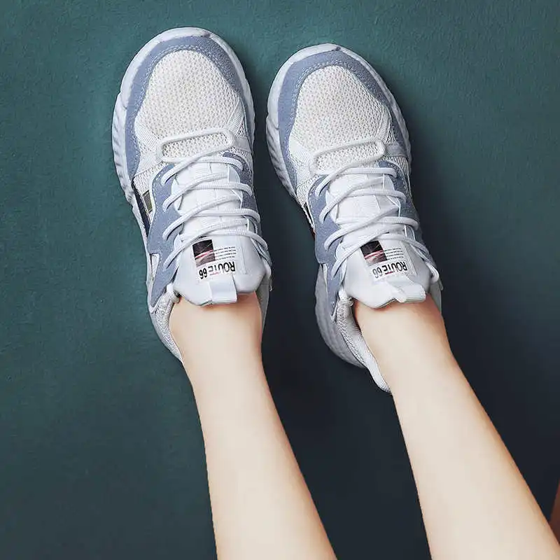 

Кроссовки женские высокие, дизайнерская спортивная обувь, дышащие, для бега, летний сезон, Размер 12