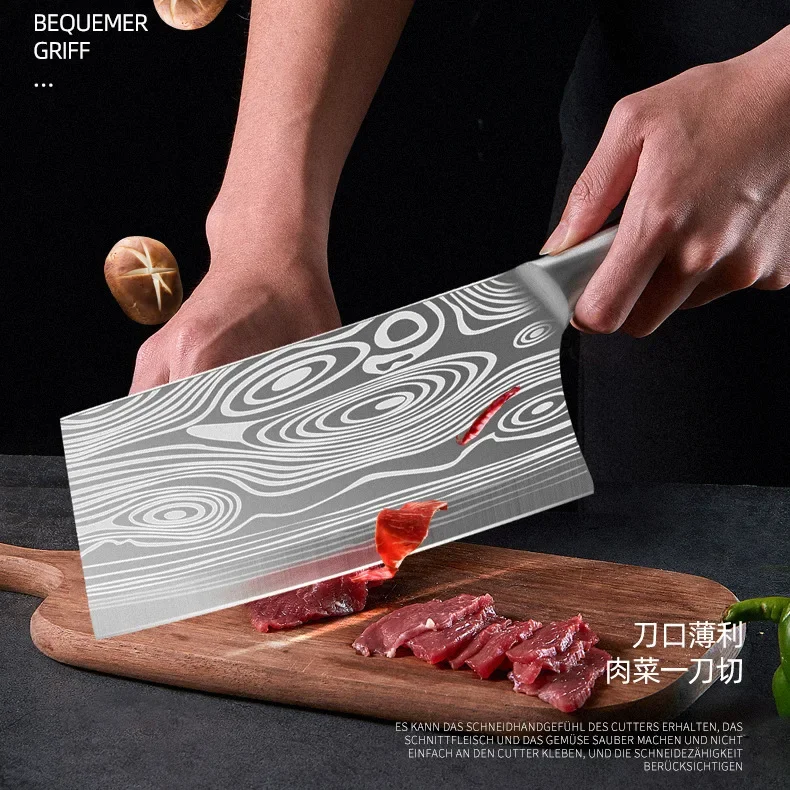 Нож из нержавеющей стали Кухонный нож 3Cr13 Нож-тесак Ножи шеф-повара для нарезки