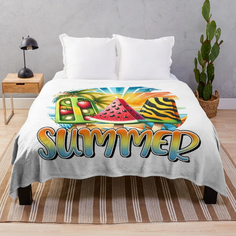 Лето Popsicle - фруктовое и красочное одеяло с мороженым идеи подарков на день