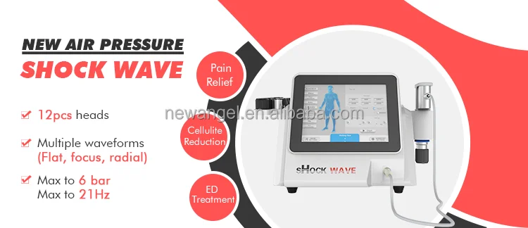 Newangel 2 in 1 pain relief therapy machine physiotherapy ultrasonic focus air pressure shock wave device