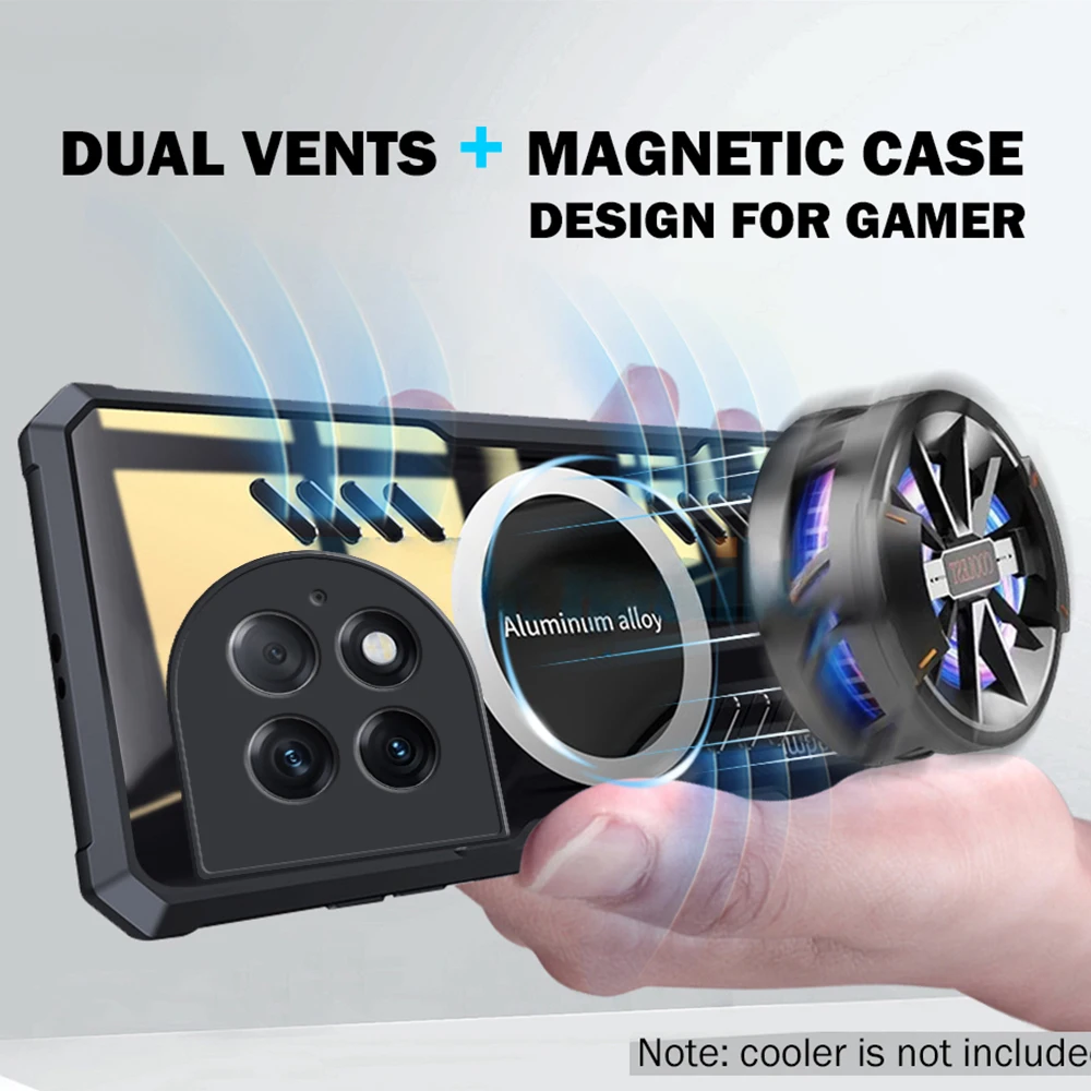 Rzants чехол для Oneplus ACE 2Pro теплоотвод Магнитный прозрачный тонкий телефона геймера