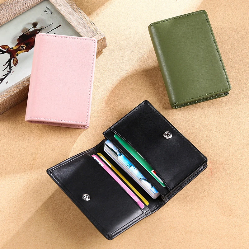 New Arrival Cowhide Bag Leather Custom Logo Women's Coins Wallet Men's Business Purse Solid Color Classic Bags Card Case Holders