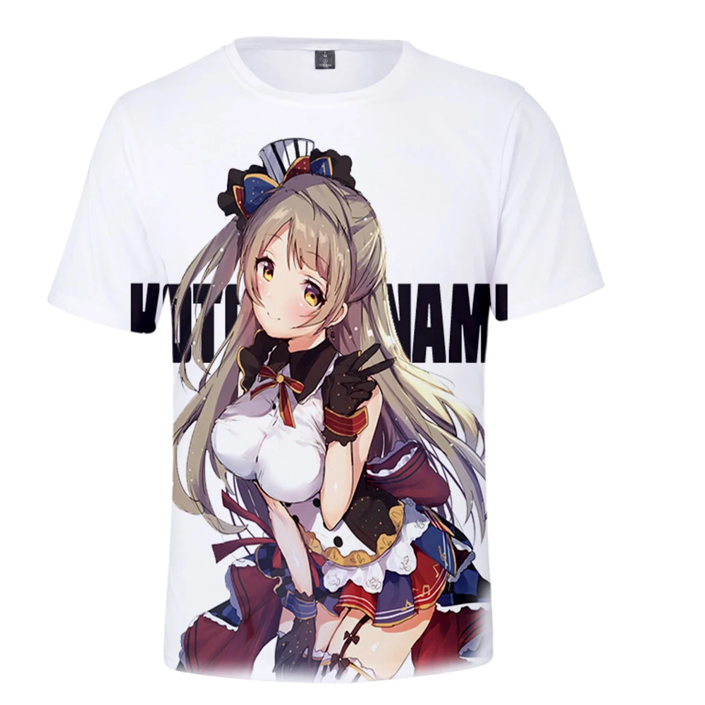 

New Love Live Kotori Minami Kawaii 3d Harajuku Womens Summer Tshirt 3d Short Sleeve Tops T-shirt Lovely Kawaii Retro Innovation