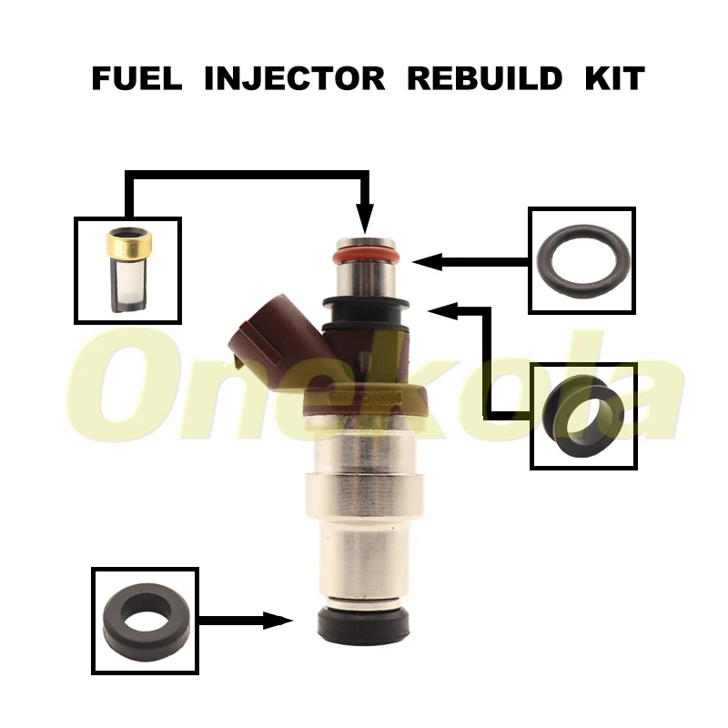 

Fuel Injector Service Repair Kit Filters Orings Seals Grommets for Toyota Tacoma 1995-2000 T100 96-98 23250-75050 23209-75050