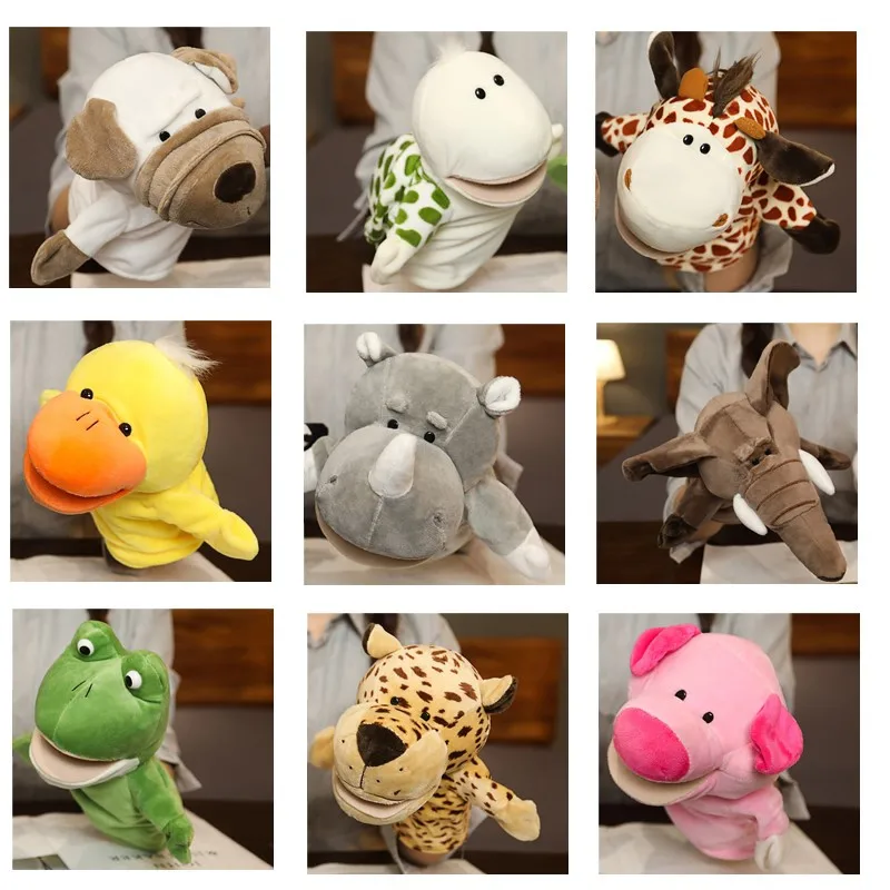 1 Pc Kids Plush Finger & Hand Puppet Popular Activity Boy Girl Role Play Bedtime Story Props 3D Animal Decompressing Toy Doll