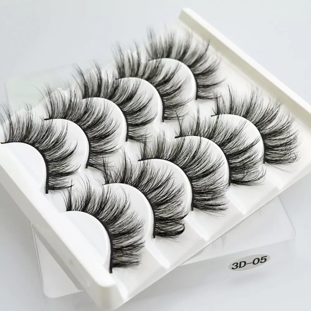 

Pairs/set 3D Faux Mink Hair False Eyelash Wispy Fluffy Long Lashes Natural Handmade Fake Eyelashes Eye Makeup Extension Tools