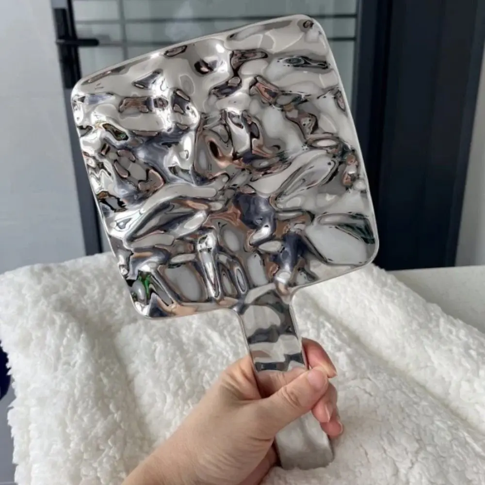 Зеркало для макияжа HD портативное круглое квадратное ручное маленькое зеркало