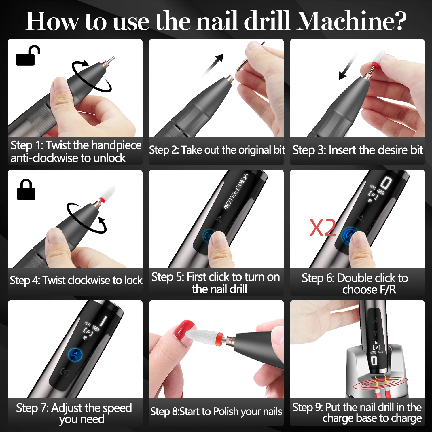 Машинка для маникюра и педикюра 35000 об./мин. |