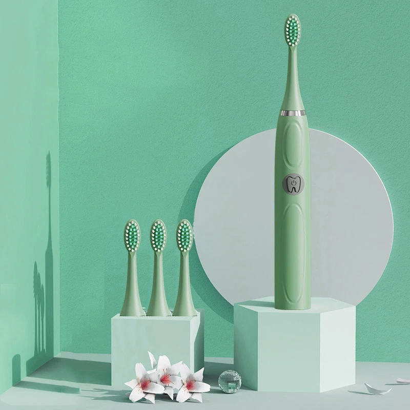 Sonic Electric Toothbrush for Adults Children Ultrasonic Automatic vibrator Whitening IPX7 Waterproof 3 Brush Head Battery Type