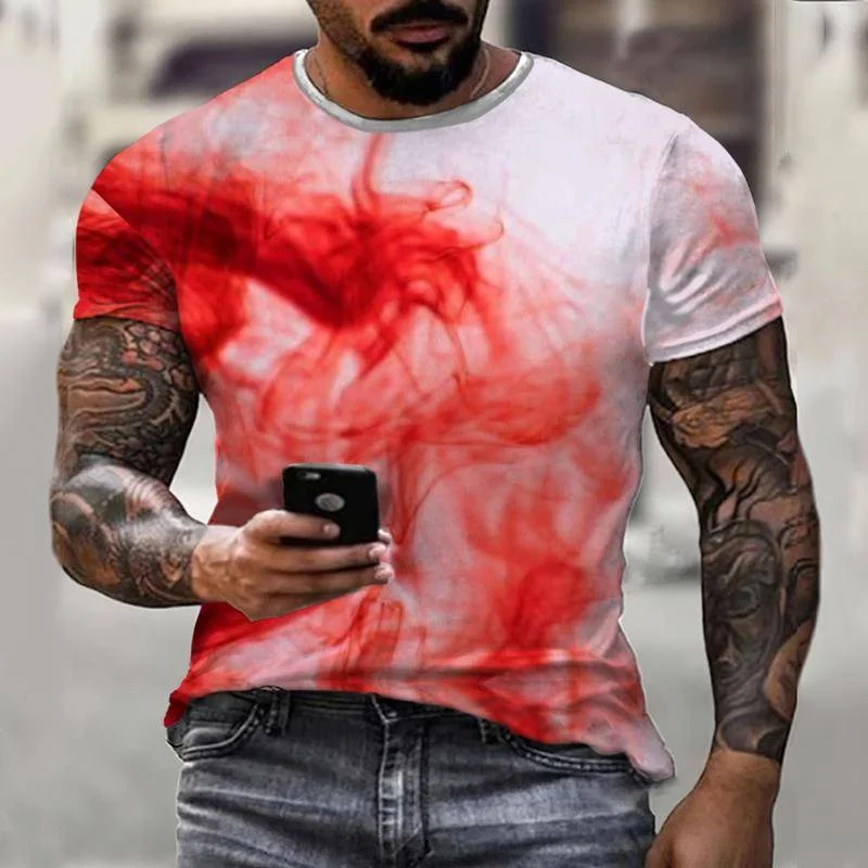 

Футболка мужская камуфляжная Дымчатая, модный топ с коротким рукавом и принтом, Повседневная Уличная одежда в стиле Харадзюку, на лето