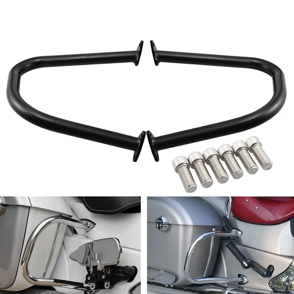 

Motorcycle BlackRear Bumper Stunt Cage Falling Engine Guard Protector Crash Bar For Indian Chief Dark Horse Roadmaster 2014-2019