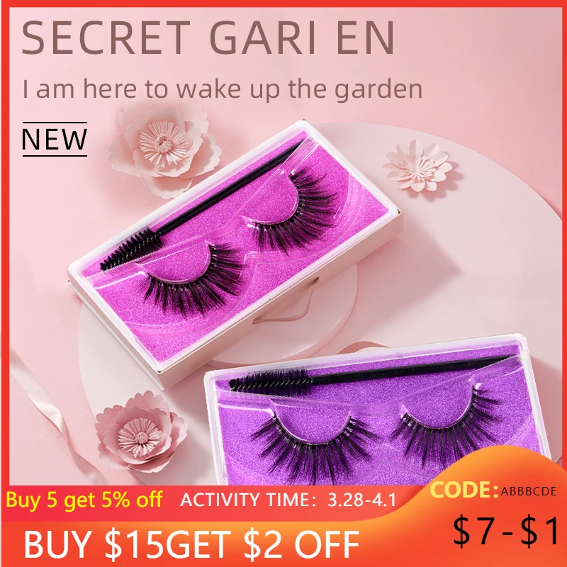 

2Pairs 3D Mink Lashes Natural Eyelashes Dramatic False Eyelashes Faux Cils Makeup Wholesale Fake Eyelash Extension maquiagem