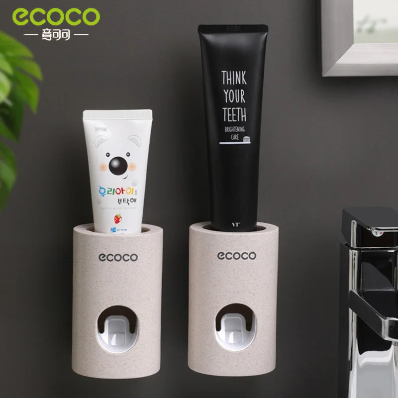 

Автоматический дозатор для зубной пасты ECOCO, настенный держатель для зубных щеток, выжималка, набор аксессуаров для ванной комнаты
