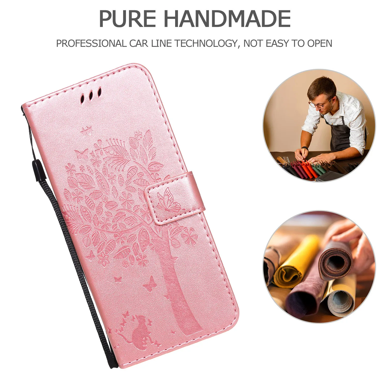 leather wallet case for huawei p8 p9 lite 2017 p10 p20 p30 p40 pro y6 y7 2019 mate 20 lite holder flip stand cover phone coque free global shipping