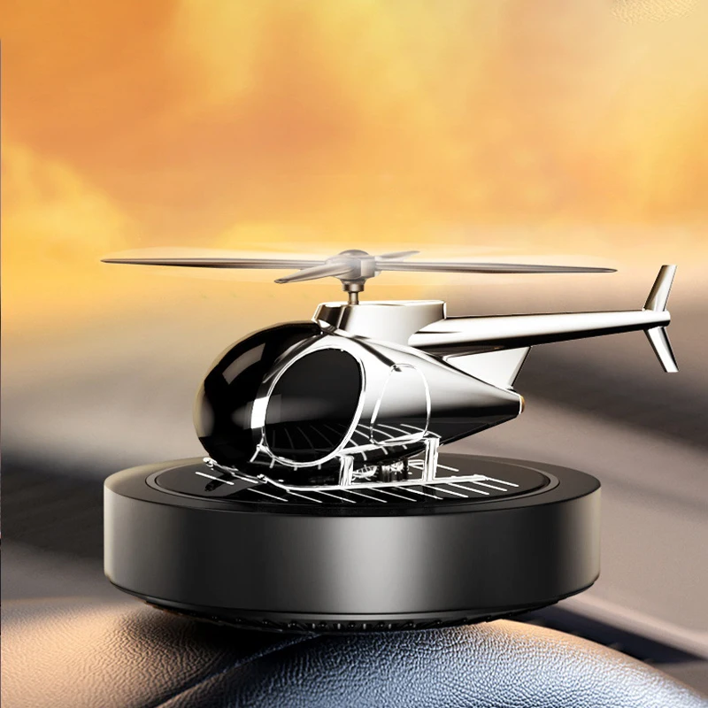 

Air Freshener Solar Energy Helicopter Flavoring For Car Perfume Ornament Plane Dashboard Decoration Airplane Fragrance Diffuser