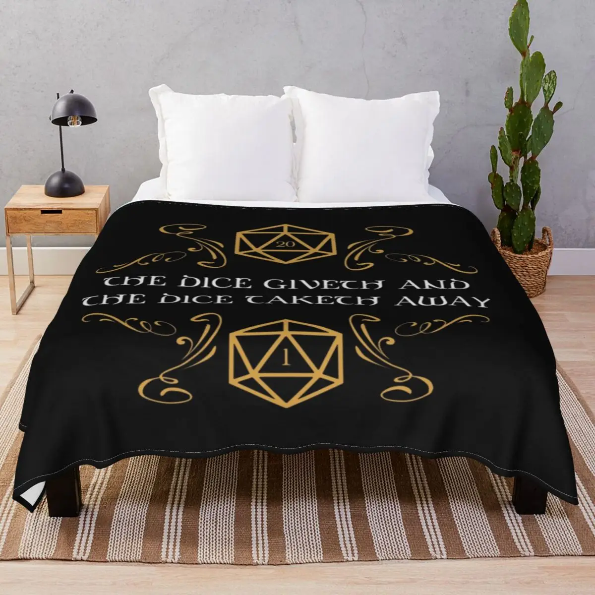 The Dice Giveth Blankets Fleece Print Comfortable Unisex Throw Blanket for Bed Home Couch Camp Cinema