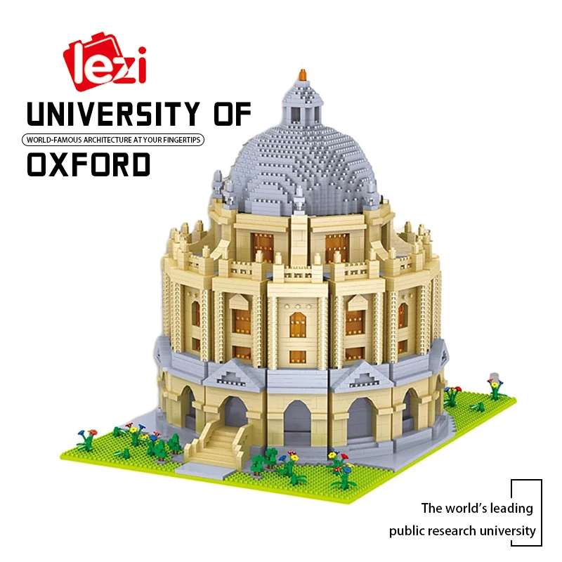 

LEZI World Famous Architecture Oxford University Building Blocks Miniature Diamond Small Particle Model Children's Toys Gift