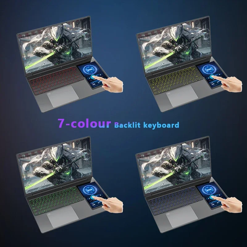 Ноутбук с двойным экраном 15 6-дюймовый IPS 7-дюймовый сенсорный экран игровые