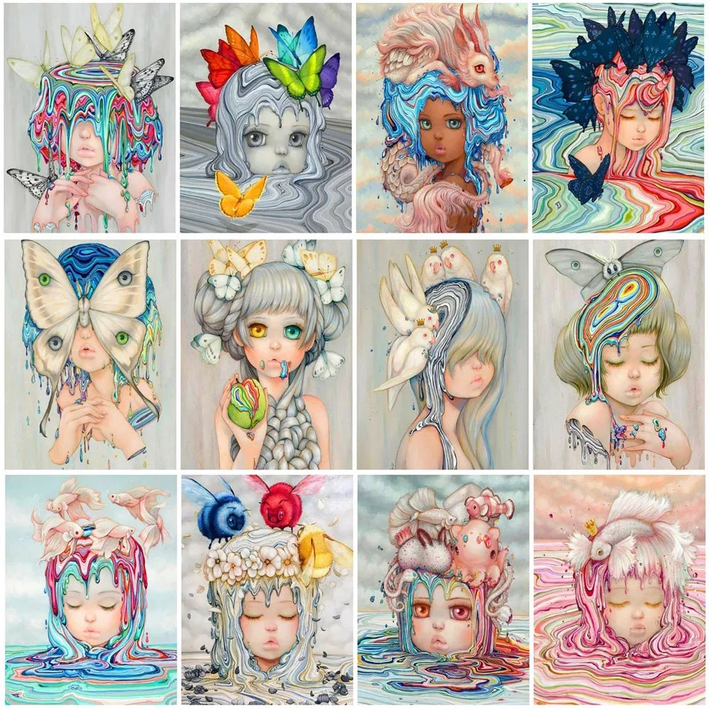 

5D алмазная живопись, Новые поступления, мультяшная фотография, полная картина, квадратная, круглая вышивка крестиком, стразы, мозаичные кам...