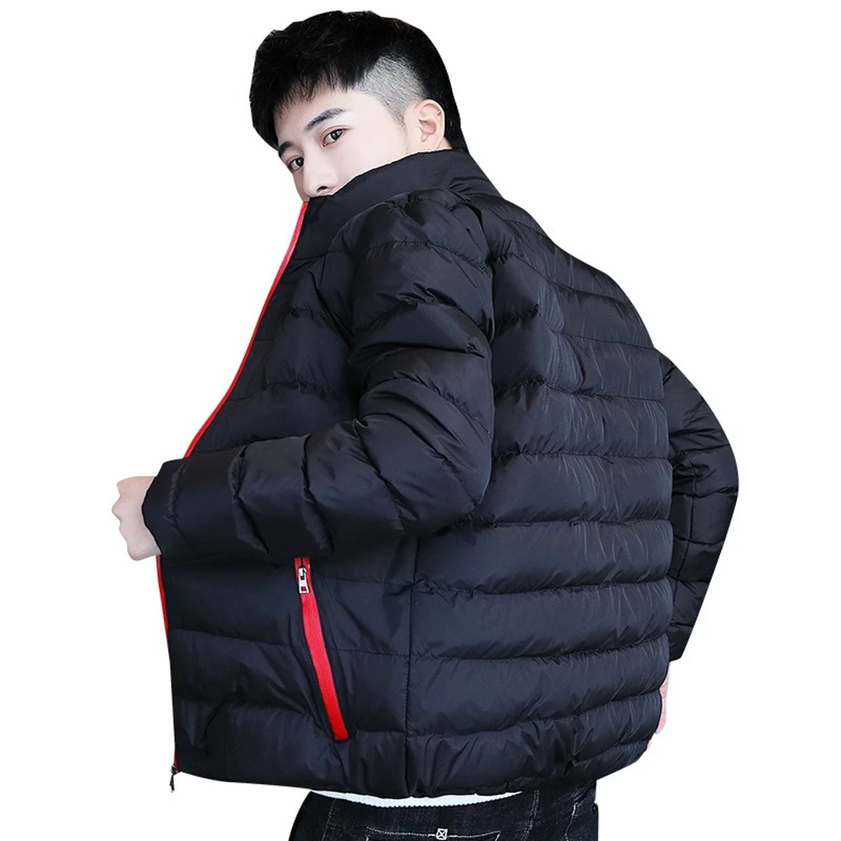 2022 Autumn and Winter Cotton Coat Men's Handsome Short Cotton Coat Korean Version of The Trend of Slim Down Jacket Men's Trendy