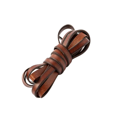 Кожаный плоский шнур 2м  3/4/5/6/8/10 мм