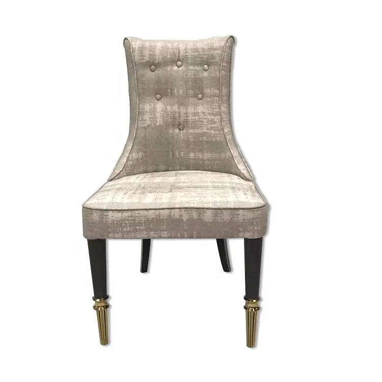 Custom Chesterfield chairs Italian modern Brand Design Dining Room Chair Coffee Shop Fabric Chair